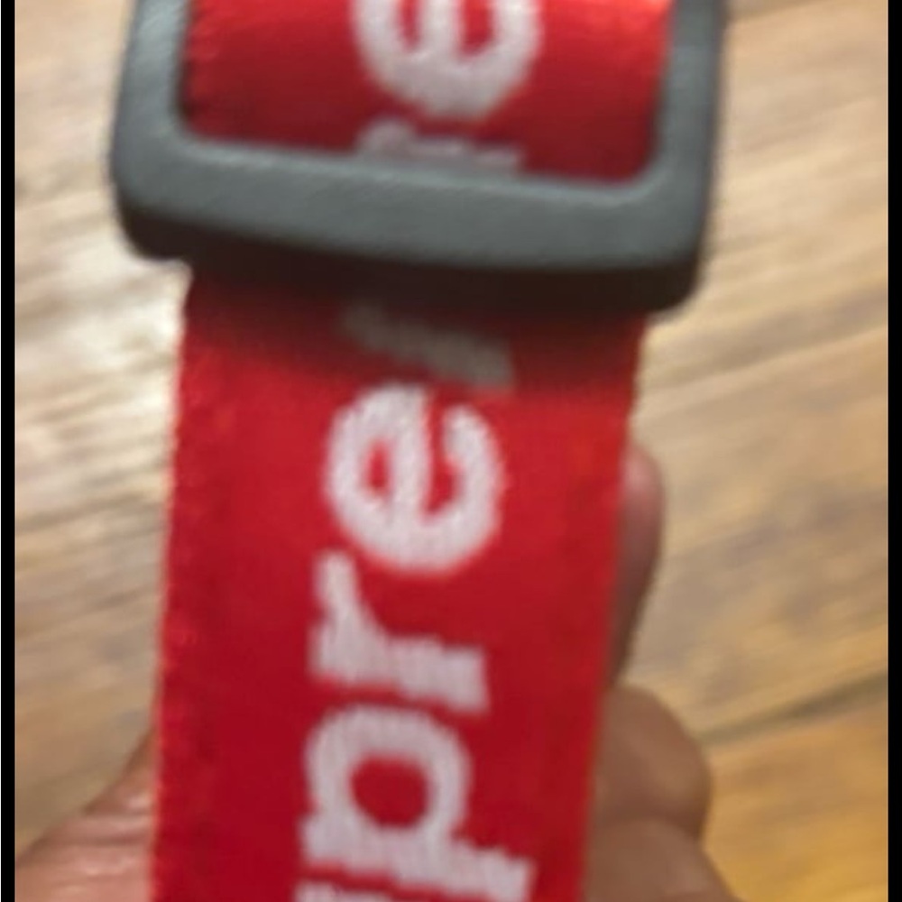 Red dog collar  with White Logo